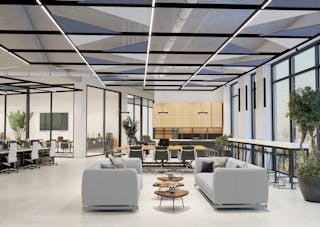 This line-voltage framework is a new and timeless architectural option for open ceilings that provides design freedom to the architect, lighting designer, and interior designer.
