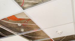 Partially Open Suspended Ceiling