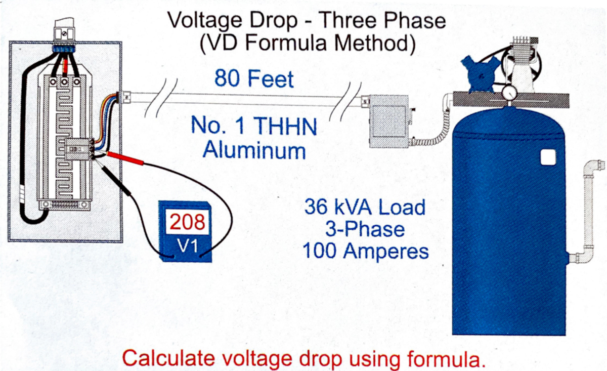 three phase voltage calculations