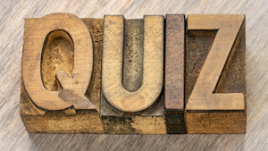 quiz carved in wood