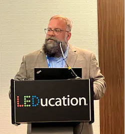 In a LEDucation seminar on lighting controls, John McBride, vice president of controls for Acuity’s Holophane/Utility division, offered tips for building owners and tenants on how they can link their lighting controls systems to a building’s HVAC, security, and automation systems for more sophisticated control and maximum energy savings.