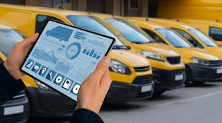 fleet manager with tablet