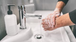 Man Washing Hands With Soap Safety Health And Wellness