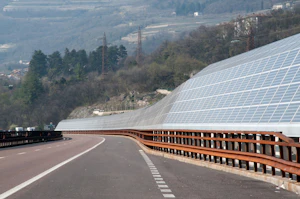Solar panels along Italian highway