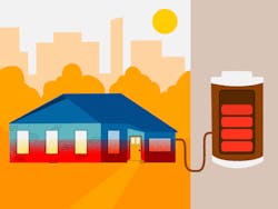 A long-duration grid-scale battery could use energy stored during the spring to cool a house on a hot summer day. A long-duration grid-scale battery could use energy stored during the spring to cool a house on a hot summer day.