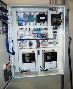 Photo 2. Demonstrated proficiency for the qualified individual would include a complete understanding of all the devices within this industrial control cabinet.