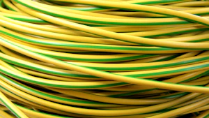 yellow and green electric cable