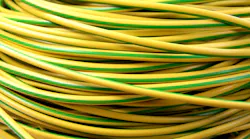 yellow and green electric cable