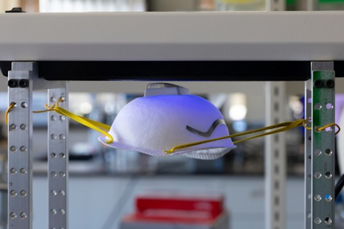 Kaiming Ye and Guy German from Binghamton University, State University of New York, developed a machine to disinfect personal protective equipment such as facemasks.