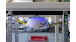 Kaiming Ye and Guy German from Binghamton University, State University of New York, developed a machine to disinfect personal protective equipment such as facemasks. Kaiming Ye and Guy German from Binghamton University, State University of New York, developed a machine to disinfect personal protective equipment such as facemasks.