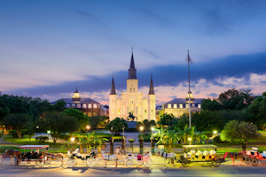 St Louis Cathedral And Jackson Square New Orleans Lighting