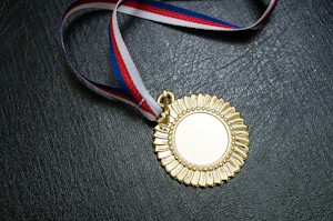 award on black background