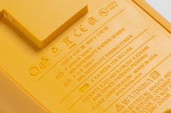 Photo 1. Check for appropriate CAT ratings, IP codes, and independent verification symbols to be sure the meter you select has been tested by an independent lab and is safe for your measurements. Photo 1. Check for appropriate CAT ratings, IP codes, and independent verification symbols to be sure the meter you select has been tested by an independent lab and is safe for your measurements.