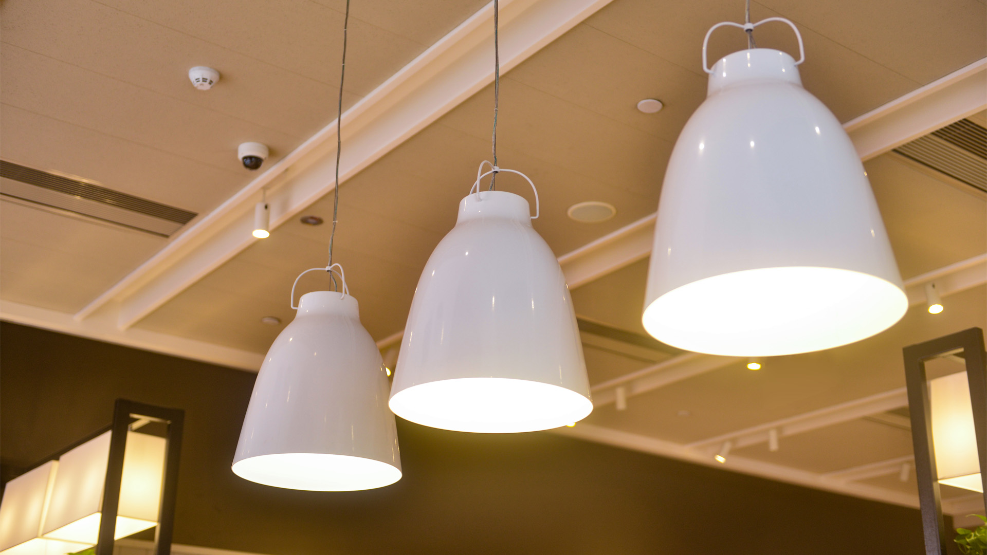 white pendant luminaries