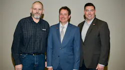 The new officers from left to right are Sean McNamara (Vice-Chairman), Sid Seymour(Chairman of the Board), and Paul Rossiter (Secretary/Treasurer).