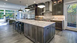 island counter in kitchen