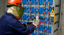 Photo 1. Direct access makes taking voltage, resistance, and temperature measurements on storage batteries easier.