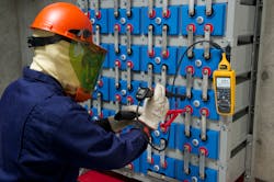 Photo 1. Direct access makes taking voltage, resistance, and temperature measurements on storage batteries easier. Photo 1. Direct access makes taking voltage, resistance, and temperature measurements on storage batteries easier.