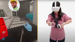Side By Side Image Of Electrical Trainee And Vr Simulation Training