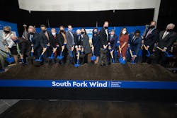 New York’s Governor Kathy Hochul and other elected officials celebrated the start of the construction of South Fork Wind, the state’s first offshore wind project, at the groundbreaking ceremony in February 2022. New York’s Governor Kathy Hochul and other elected officials celebrated the start of the construction of South Fork Wind, the state’s first offshore wind project, at the groundbreaking ceremony in February 2022.