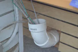 PVC plumbing pipes for running wires