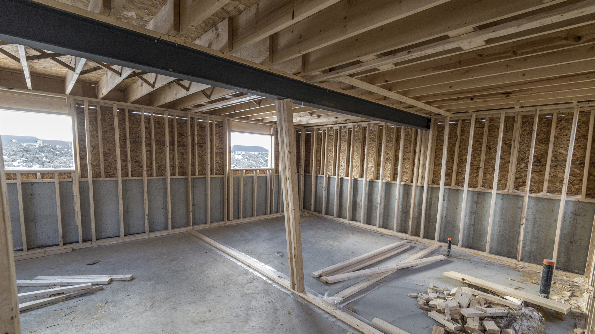 unfinished basement