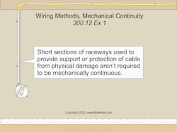 Fig. 2. Not all sections of raceway need to be mechanically continuous. Fig. 2. Not all sections of raceway need to be mechanically continuous.