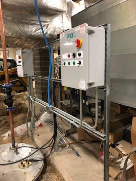 Photo 1. This is an example of overbuilding by running control wiring for HVAC equipment outside of the electrical scope, which was done as a favor to the mechanical contractor who was responsible for this scope of work.
