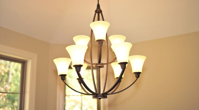 light fixture hanging from ceiling
