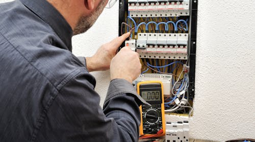 Electrician Working On Residential Panel