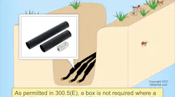 boxes not required underground splices