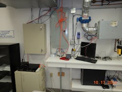 shelving in front of panelboard shelving in front of panelboard