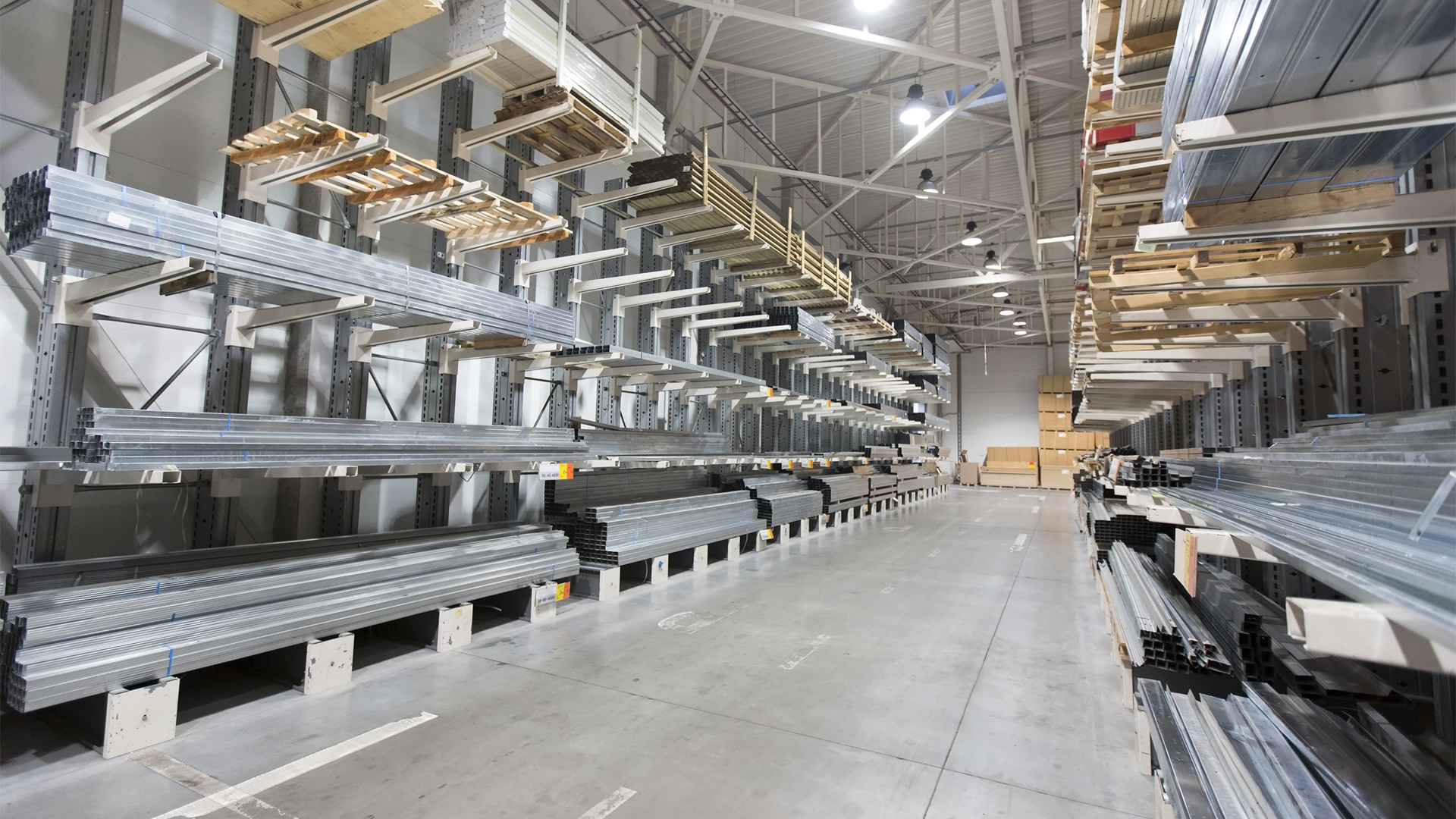 construction material in warehouse