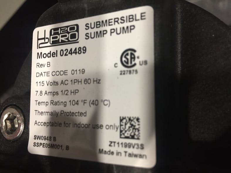 submersible sump pump
