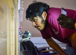 Working through existing wiring in a retrofit project is an unknown and potentially time-consuming variable. Working through existing wiring in a retrofit project is an unknown and potentially time-consuming variable.