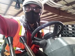 Working as an electical appentice at Rosendin, Samantha understands the electrical trade's 'centrality.' 'Even training as an inside wireman, I’m constantly reminded of how my chosen field contains the key to understanding and innovating what makes our homes livable, our economy moving, and our fingertips able to access the wealth of human knowledge with the stroke of a finger.,' she says. Working as an electical appentice at Rosendin, Samantha understands the electrical trade's 'centrality.' 'Even training as an inside wireman, I’m constantly reminded of how my chosen field contains the key to understanding and innovating what makes our homes livable, our economy moving, and our fingertips able to access the wealth of human knowledge with the stroke of a finger.,' she says.