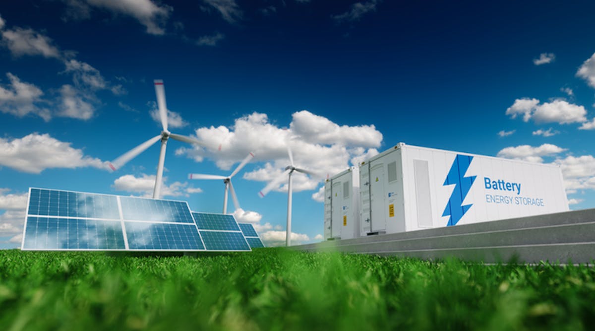 solar, wind, and battery storage