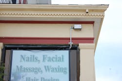 power supply cord above window of shop power supply cord above window of shop