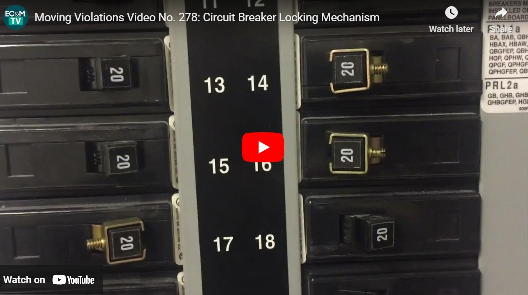 Moving Violations Video No. 278 Circuit Breaker Locking Mechanism EC&M