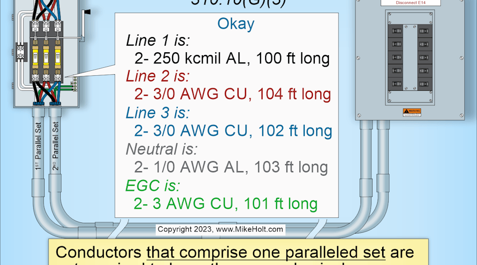 Stumped by the Code? NEC Requirements Paralleling of Conductors | EC&M