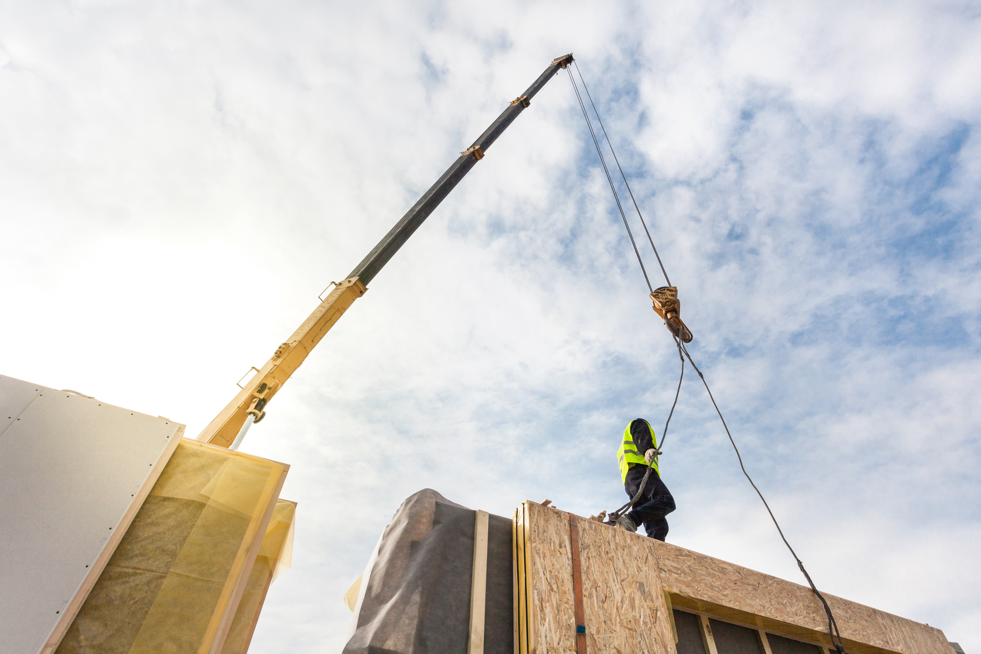 construction worker on roof