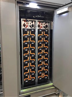 Cadenza Innovation's battery rack at the NYPA White Plains offices. Cadenza Innovation's battery rack at the NYPA White Plains offices.