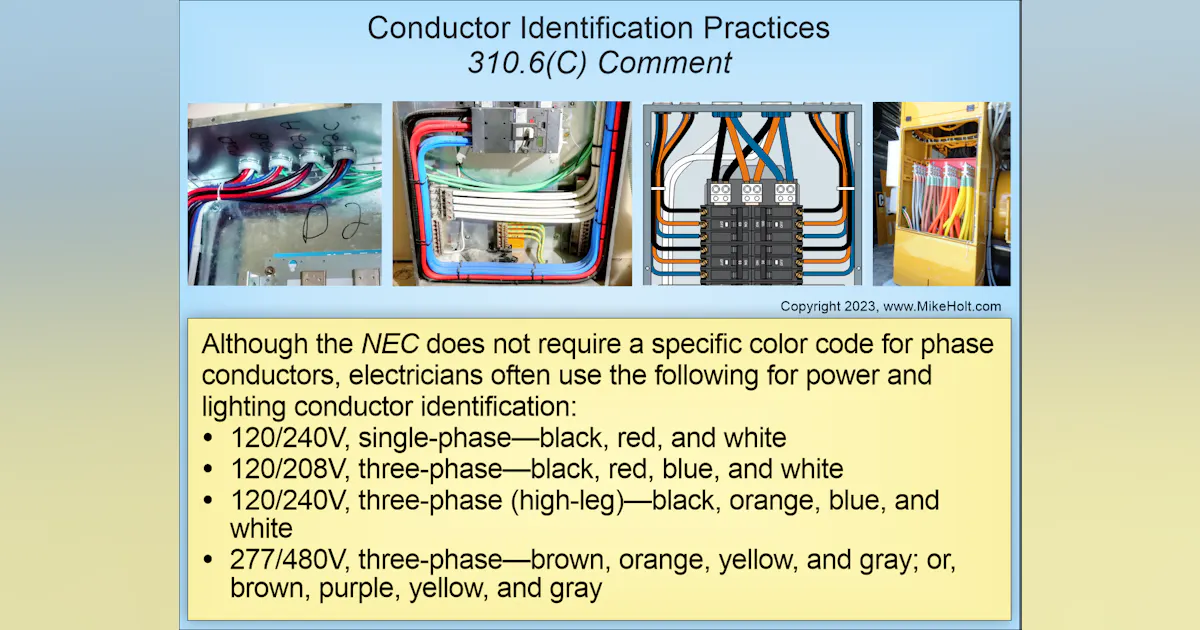 Basic Electrical Code Requirements Code Q&A: NEC Requirements for Conductor Identification | EC&M