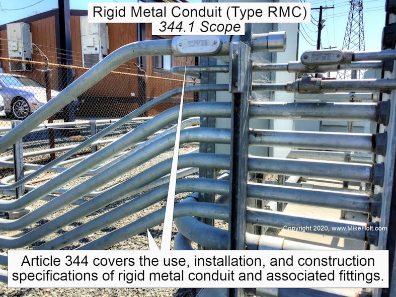 Fig. 1. Rigid metal conduit requirements can be found in NEC Art. 344.