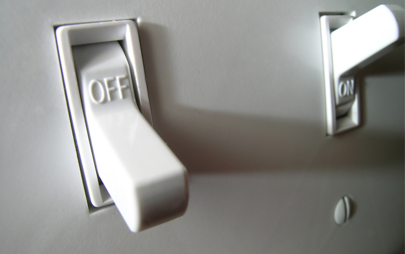 light switch in off position