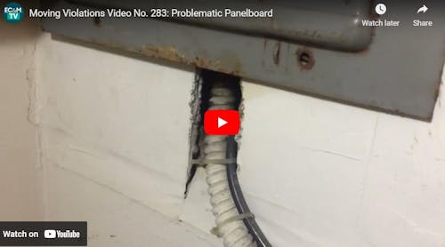 Moving Violations Video No. 283: Problematic Panelboard