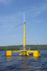 A prototype of the VolturnUS floating wind turbine developed at the University of Maine.
