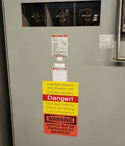 Labels that clearly warn workers of hazards inside equipment are an example of the Awareness Risk Control Method. Labels that clearly warn workers of hazards inside equipment are an example of the Awareness Risk Control Method.