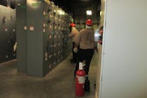 A second person in appropriate PPE and a fire extinguisher are good options to consider when developing an electrical task safety plan.