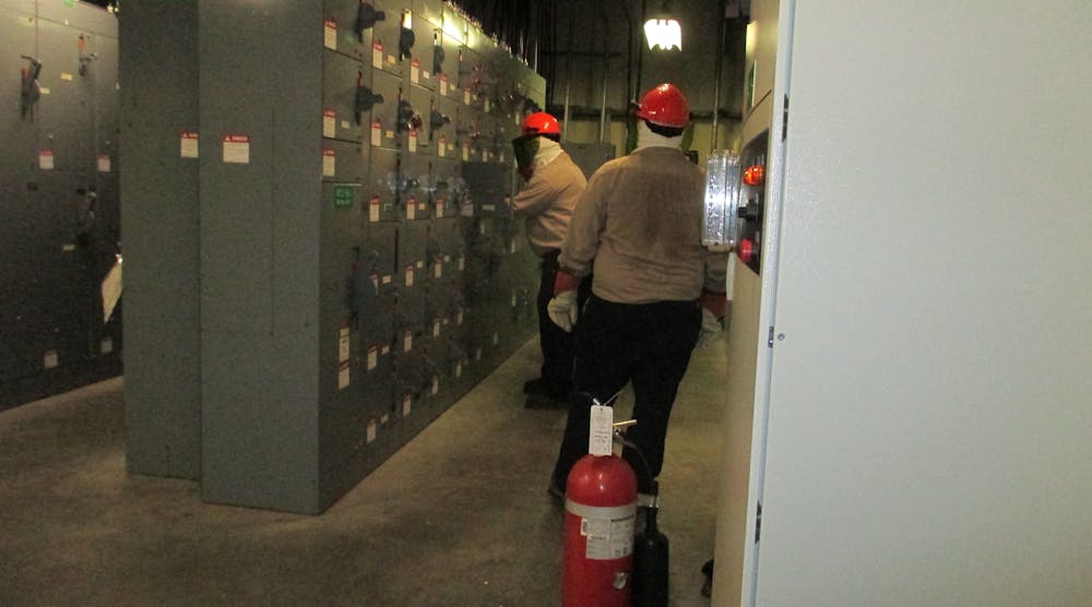 A second person in appropriate PPE and a fire extinguisher are good options to consider when developing an electrical task safety plan.